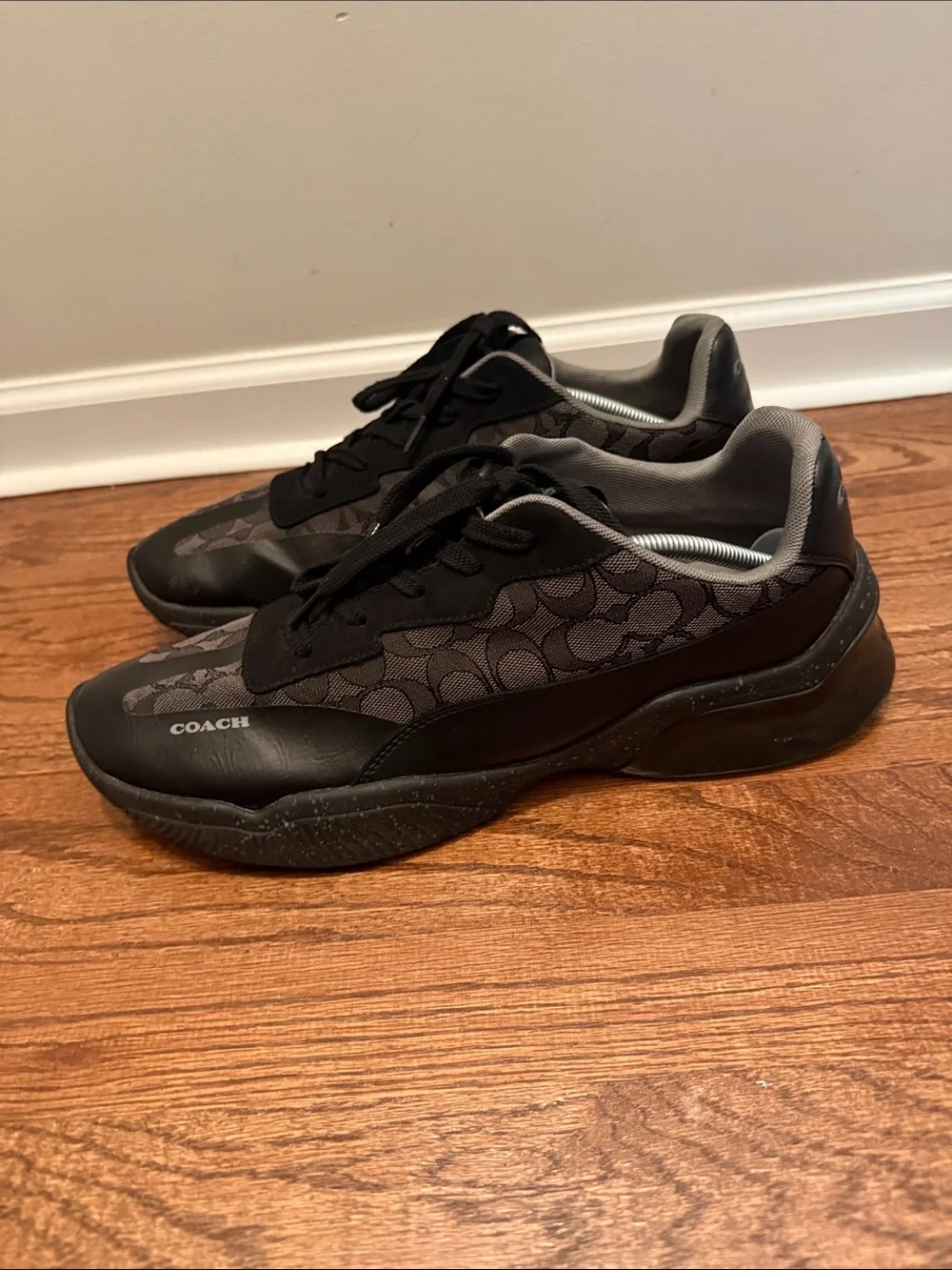 Coach Men's Citysole Runner Black Signature Jacquard Sneakers C8812 Size 13D